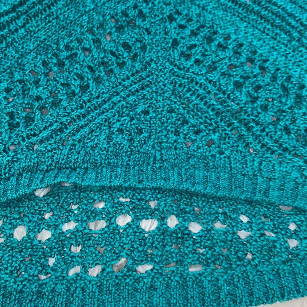 Express Emerald Chunky Open Knit Batwing Sweater XS